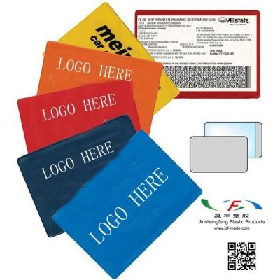 China Custom Promotional Multi Color PVC Insurance Card Holder Credit Card Holder for sale