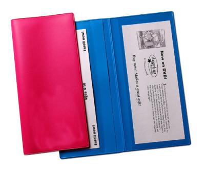 China Credit Card Custom Two Pocket Travel Insurance Document Holder Plastic Ticket Holder for sale