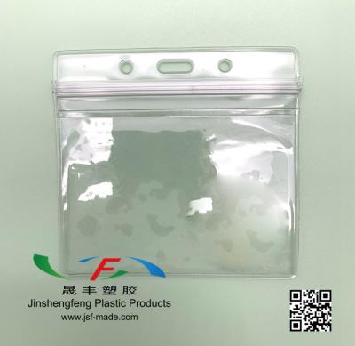 China Custom Clear Plastic Transparent Ziplock Business Card Holder Business Card Holder ID Card Holder for sale