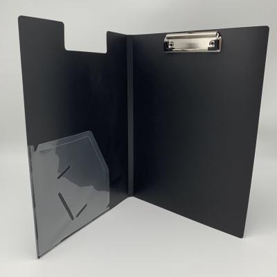 China Black Custom Plastic Office School Stationery A4 PP Clip Board Presentation Folder Report Folder for sale