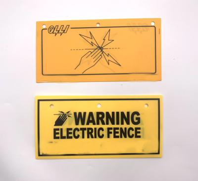 China Custom Yellow Fingerprint Warning Sign Warning Sign Panel Two Sides 8