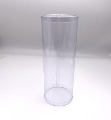 China Recyclable Clear Plastic Cylinder Transparent PET Cylinder Diameter 9cm x Height 24 Cm for sale