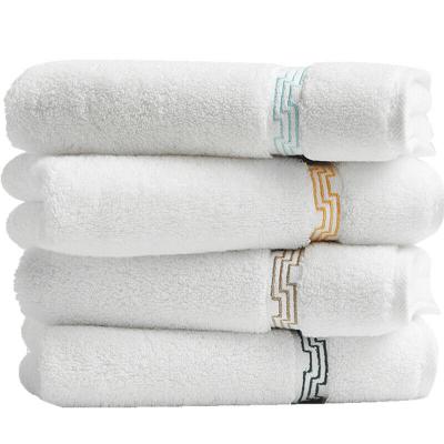 China White Towel Collection QUICK DRY Cotton Hotel Hand Combed Adult Face Towel for sale