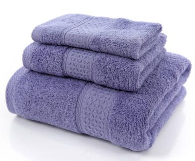 China Hot Sale OEM QUICK DRY Service Custom Logo 100%cotton Plain Dyed Hotel Towel Set for sale