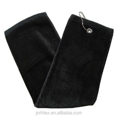 China Compressed Custom Antimicrobial Plain Bamboo Golf Towel Factory for sale