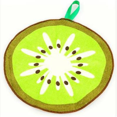 China Hot Selling Eco-friendly Can Hang Kid Handkerchief Fruit Pattern Kitchen Towel for sale