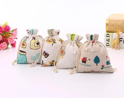 China Eco-friendly New Arrival Cotton Muslin Calico Heavy Duty Drawstring Bag Recyclable Small Drawstring Bags for sale