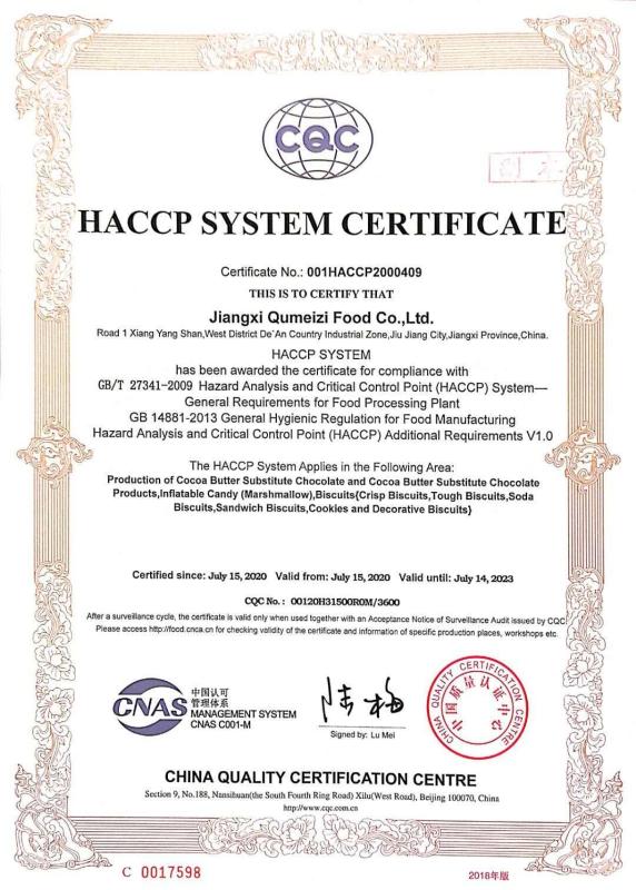 HACCP - Shenzhen Rich Harvest Trading Co., Ltd.