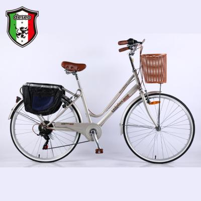 China High Quality Iron Black Tire White Edge Woman City Bike Bicycle For City Riding for sale