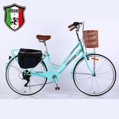 China China factory export cheap custom 26 inch city bike popular fashion 7 speed leisure rear urban women bike for sale