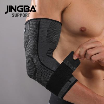 China JINGBA 01304 SUPPORT 01304 High Elastic Nylon Elbow Support Brace Sports Running Protector Breathable Custom Arm Mount Sleeves for sale