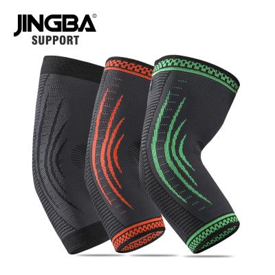 China High Elastic Elbow Support Adjustable JINGBA Sports Protective Pads Basketball Tennis Elbow Guards Arm Sleeve for sale