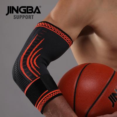 China Comfortable Breathe Free JINGBA SUPPORT Elbow Anti-Collision Protector Arm Sleeve Tennis Baseball Elbow Pads Sports Knitting Protection for sale