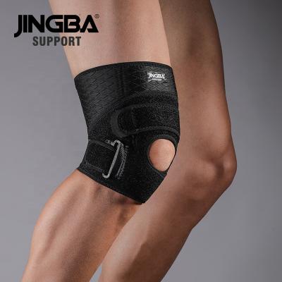 China JINGBA Comfortable Breathable Elastics SUPPORT 2021 39618 Adjustable Weightlifting Wraps Tie Up Unisex Knee Support OEM Customized for sale