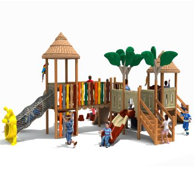 China 2021 Wooden Wooden Playground Wooden Playground Equipment Outdoor Playground Wooden Playground For Kids for sale