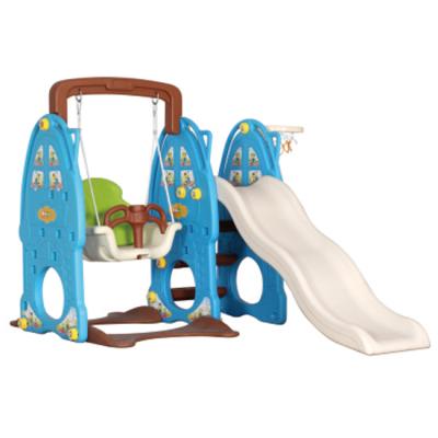 China Indoor Plastic Kids Playground Equipment LLDPE Mini Color Baby Play House Slide And Swing Playground Toys For Sale for sale