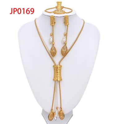 China 4pcs/set  Factory Direct Bead Body Chain Jewelry Sets 24k Gold Plated Dubais Jewellery Jewelry Set for sale