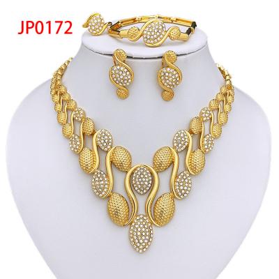 China 4pcs/set Unique Design Music Shape Charm Luxury Jewelry Sets Fashion Gold Plated Fine Jewelry Set For Women Wedding Party for sale