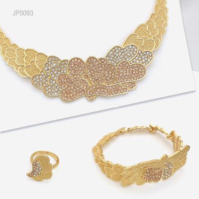 China 4pcs/set Hot Selling Gold Jewelry Display Sets Indian Jewelry Set For Women / Man for sale