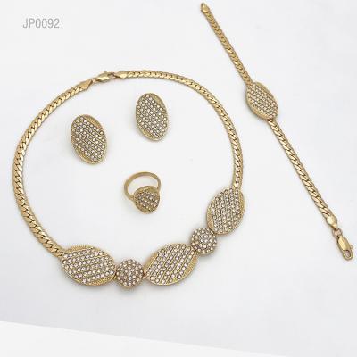 China 2022 New Product Ideas 4pcs/set Gold Plated Jewelry Sets Unique Design Pearl Charm Jewelry Set For Women for sale