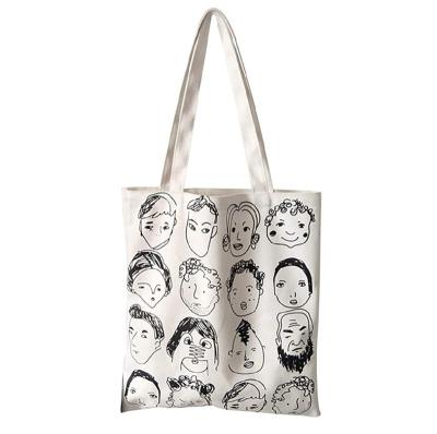 China FREE SAMPLE Ladies Handled Canvas Tote Bag, Fashion and Leisure Printed Canvas Shopping Bag for sale