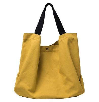 China FREE SAMPLE Ladies Canvas Handled Tote Bag, Portable and Durable Retro Large Canvas Shoulder Bag for sale