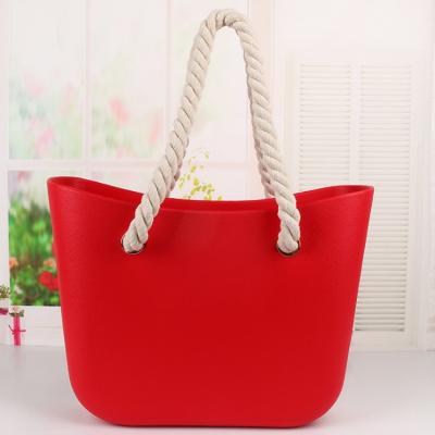 China New Fashion Fashion Candy Color Women Eva Tote Beach Bag Waterproof Silicone Beach Bag for sale