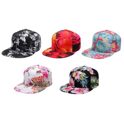 China COMMON Wholesale Hawaii Summer Beach Hat Sports Tropical Floral Print Baseball Cap for sale