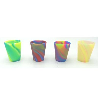 China Custom logo multi color silicone cup food grade silicone shot glass not broken for sale