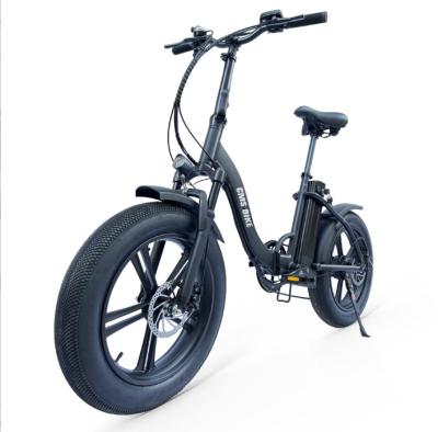 China Aluminum Alloy 20 inch 48v 10Ah Lithium Battery Foldable frame 750w motor powerful mountain ebike fat tirelithium folding mountain ebike for sale