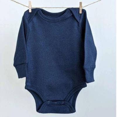 China Knitted/Long Sleeve Baby Onesie Baby Jumpsuit/Baby Romper 100% Organic Cotton White Custom Made Long Base for sale