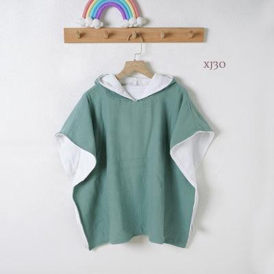 China Wholesale Organic Bathrobe Safe For Kids Baby Kids Hooded Cotton Bathrobe for sale