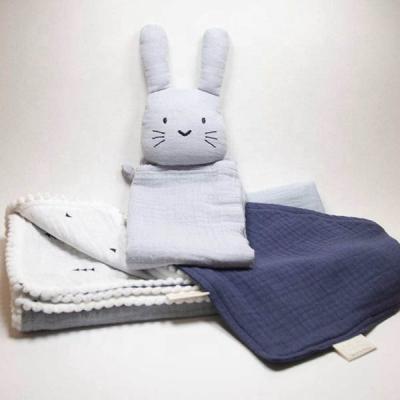 China Bunny Animal Buddy Blankets Cuddle Baby Non-Toxic Blanket Security Blanket for sale