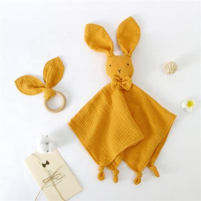 China Soothe Baby Cute Rabbit Organic Cotton Baby Comforter Blanket Toys Bedding Toys for sale