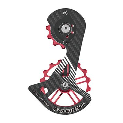 China Roller Cage Pulley Design Road Bike Kit Bike Parts + AL6075-T651 Carbon Cage AL6061-T6 New With DURA-ACE RD-R9100-SS Rear Derailleur for sale