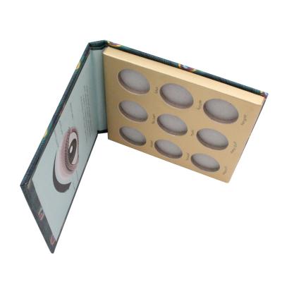 China Recycled Materials Custom Empty Eyeshadow Palette Box With Mirror And Magnetic Closure for sale