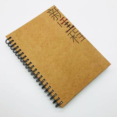 China Custom Cheap Simple Styles Hardcover Spiral Binding Uncoated Paper Notebook for sale