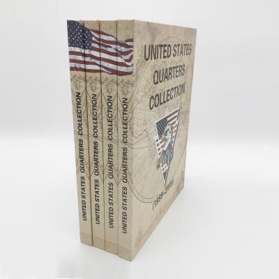 China Custom Hardcover Style Hardcover USA States Quarters Coins Album with Capsules for sale