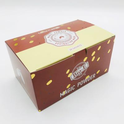 China Recyclable Custom Sports Nutrition Products Packaging Silver Glittering Paper Box for sale