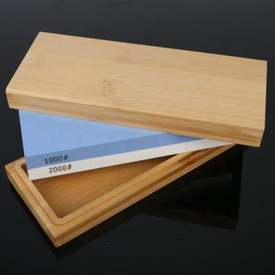 China Durable Knife Sharpening Stone Bamboo Base And Whetstone Cover Set With Bamboo Base Bamboo Base for sale