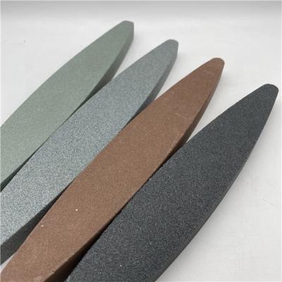 China Kitchen Knives Polishing Xinghua Oval Tapered Boat Shape Flat Sharpening Stone/Whetstone Oval/Oval Knife Sharpener Stone for sale