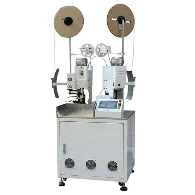 China Terminal Crimping Automatic Electric Double Heads Double Lug Crimp Cutter Terminals Harness Press Stripping Machine for sale