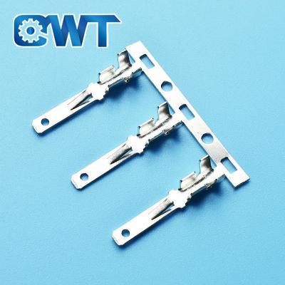 China Wire Connecting Crimp Brass Auto Electrical Terminals QWT Excavator Motor Excavator Flat Connector Chain Pin Car Male Terminal for sale