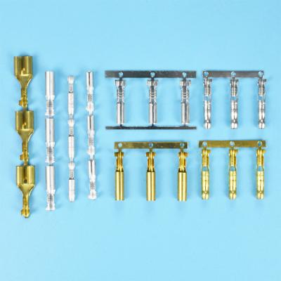 China Wire Connecting QWT 1.5mm Tin Plated Safety Brass Medical Electrical Universal Terminals, Wire Butt Tube Bullet Copper Crimp Terminals for sale