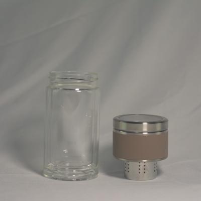 China Viable Wholesale Custom Glass Tea Tumbler With Tea Infuser Bottle for sale