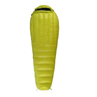 China 1200g Duck Waterproof Nylon Camping Outdoor Mummy Portable Ultralight Single Sleeping Bag for sale