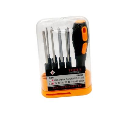 China Carbon Steel + Plastic Factory Wholesale Portable High Hardness Durable Switchable Phillips Repair Grooved Tool Kit Screwdriver Screwdriver Set for sale