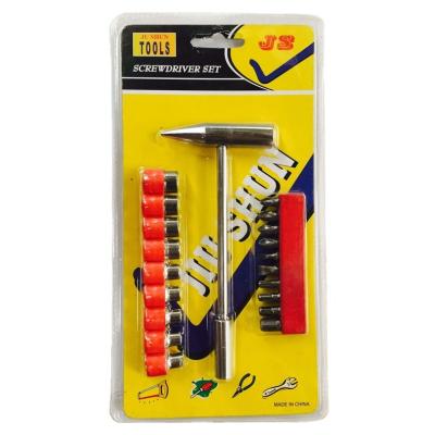 China Wholesale Steel Factory T Shaped To Handle Multi Bits And Screw Sockets Screwdriver Tool Kit Kit for sale