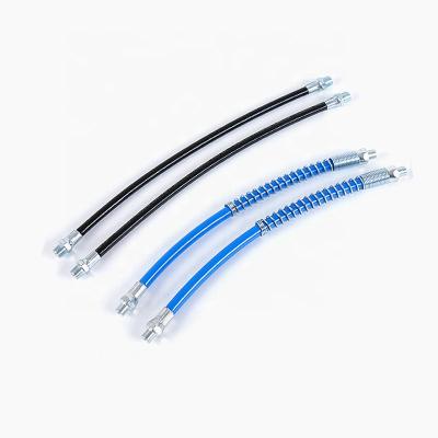 China Z005-High Pressure 30cm 40cm 50cm Hydraulic Steel Hose 60cm Flexible Blue Grease Hose Fuel System In Rubber Hoses Made In China for sale