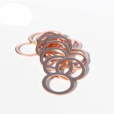 China Brass factory supply flat copper gaskets injector denso set M6 M8 M10 gasket gasket size made in china for sale